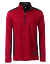 Arbeitspullover Fleece Herren Rot